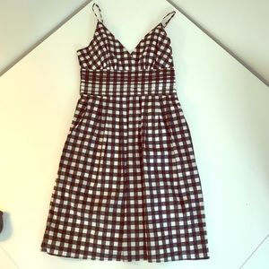 Banana Republic black and white gingham dress